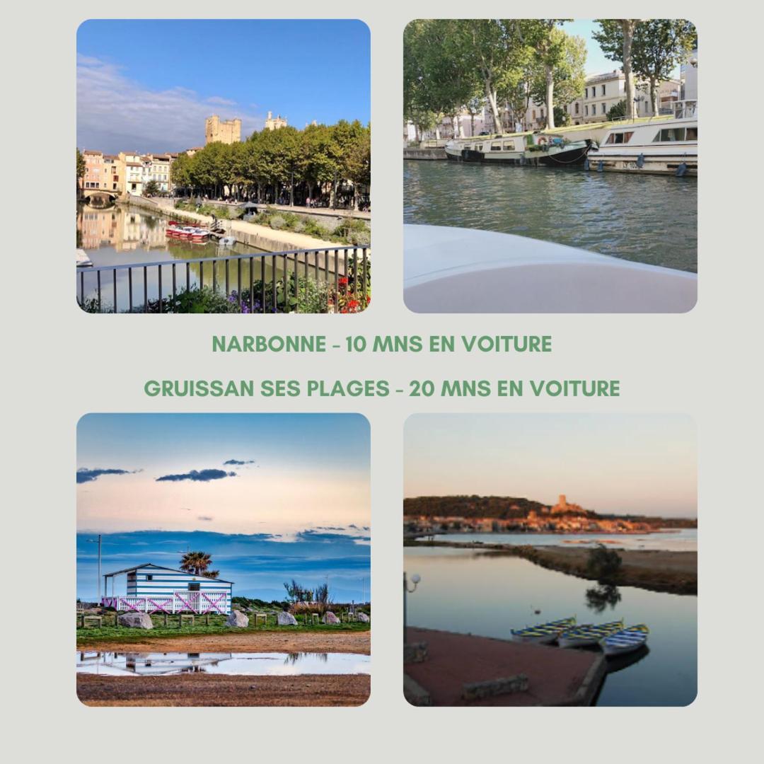 Notre Maison Aux Volets Bleus Ouveillan Bagian luar foto